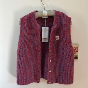 American Vintage A.M buttoned sleeveless cardigan